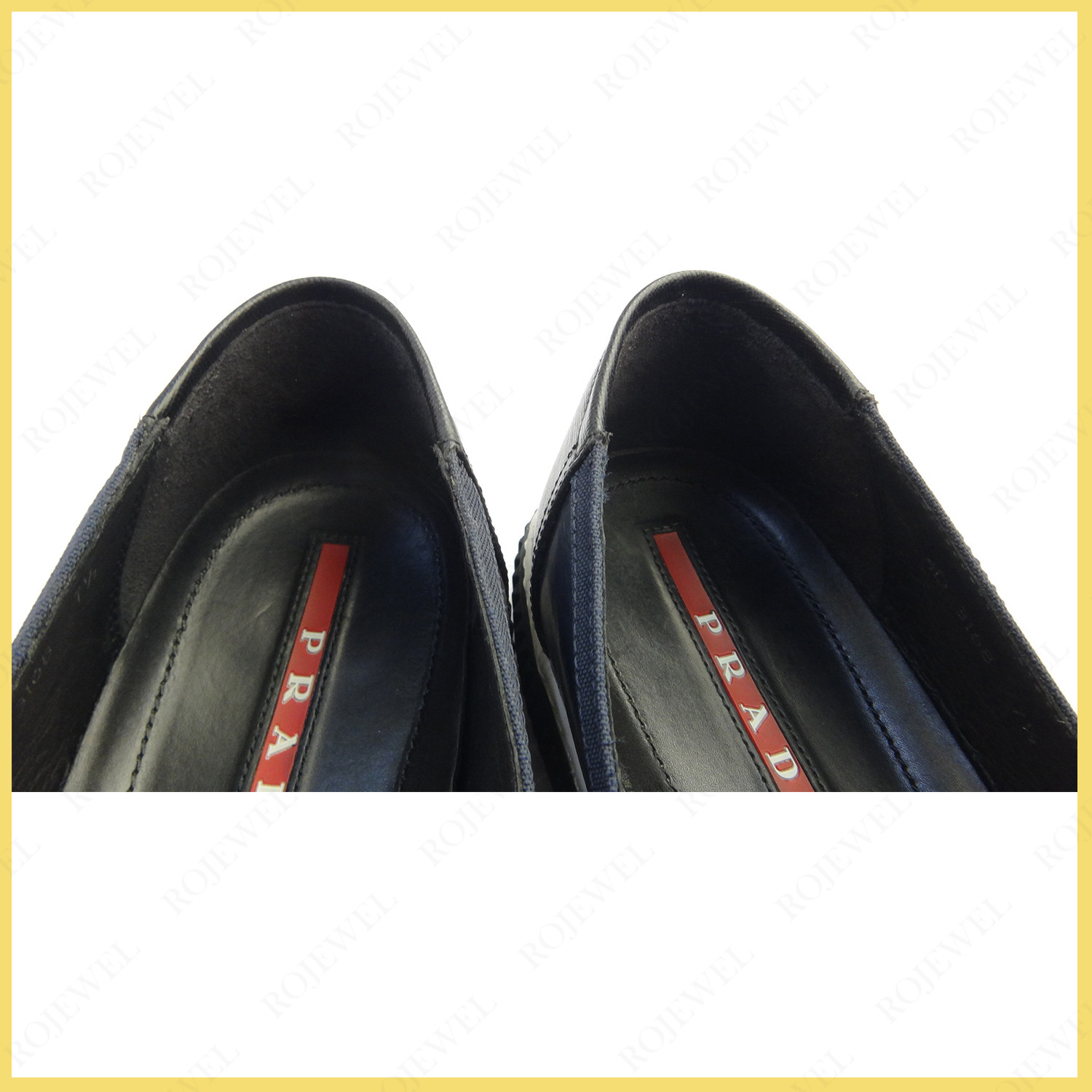 普拉達（Prada）鞋口后跟覆蓋開裂前后對比