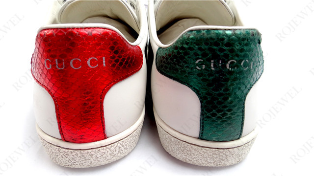 古馳（Gucci）鞋子清潔補(bǔ)色前后對(duì)比